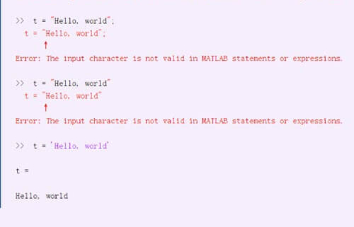 حل خطای The input character is not valid in MATLAB statements or expressions در متلب